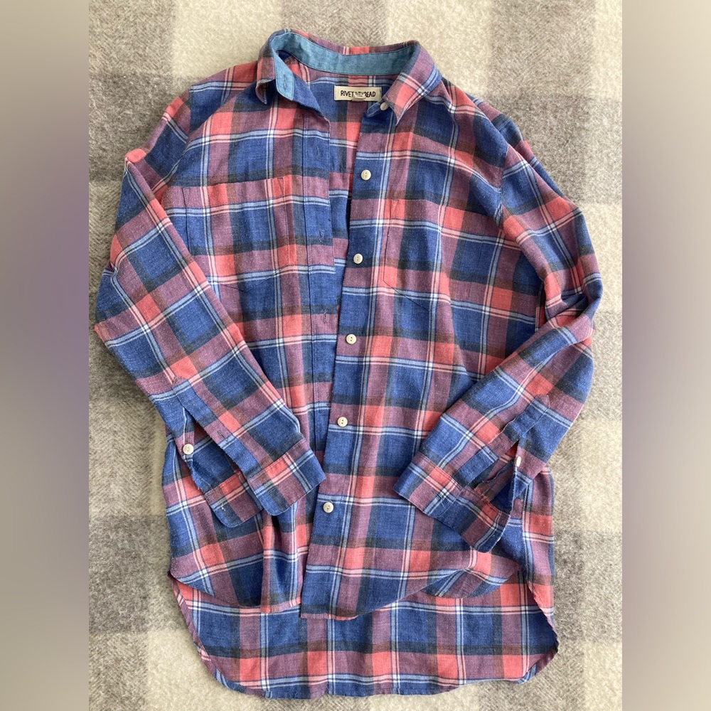 Madewell Rivet & Thread Button-Down Shirt in Harvey Plaid, Size XS, limited ed
